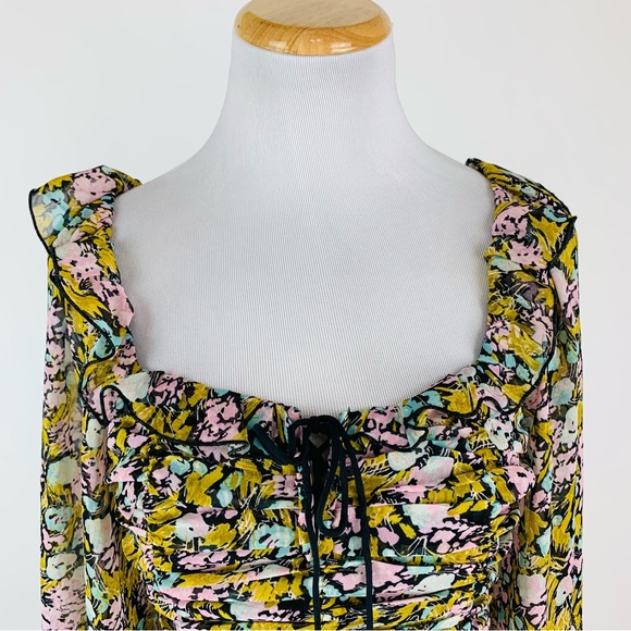 Free People Boho Mabel Floral Top XS - Picture 3 of 15